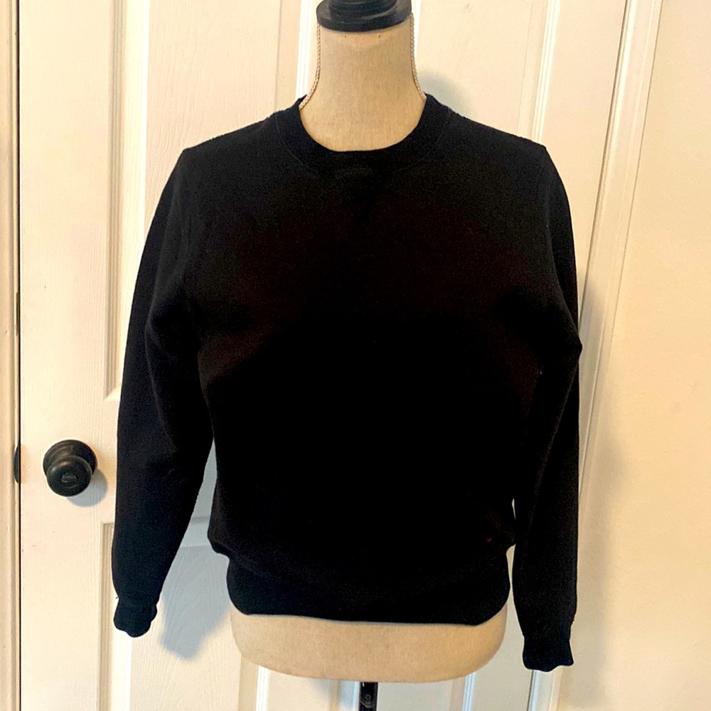 Apolis Global Citizen Cotton Knit Black Ribbed Crewneck Pullover Sweatshirt